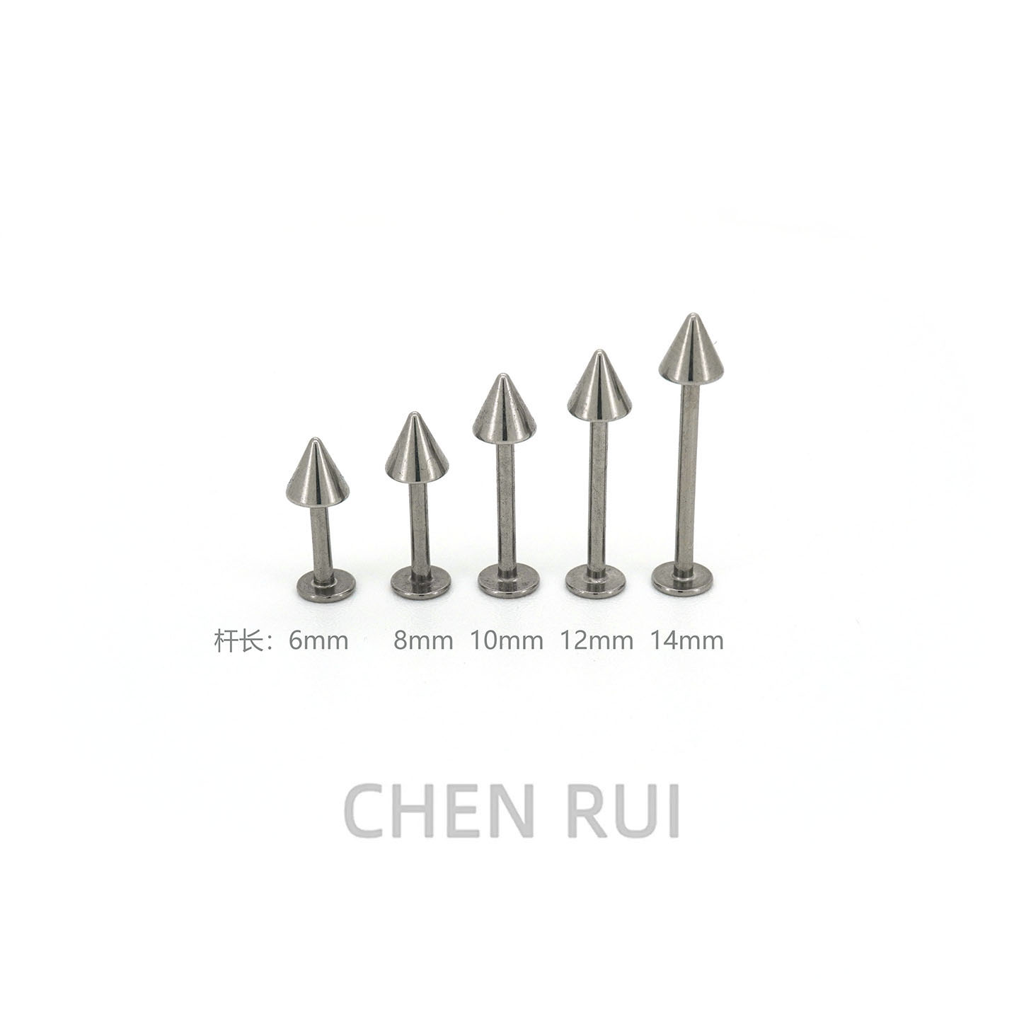 恶魔钉耳饰耳钉尖锥耳轮一对钛钢短杆唇钉饰品钉子小众直钉耳骨钉