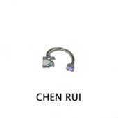 唇环c型有洞内螺纹钛钢爆闪狗爪内牙新款 可爱唇钉穿刺饰品