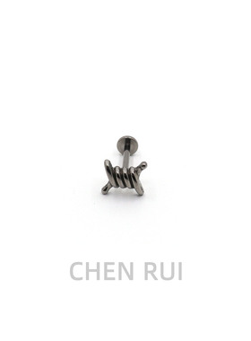 CHENRUI唇钉钛合金饰品钉子亚文化众独特内螺旋麻花3D立体油压