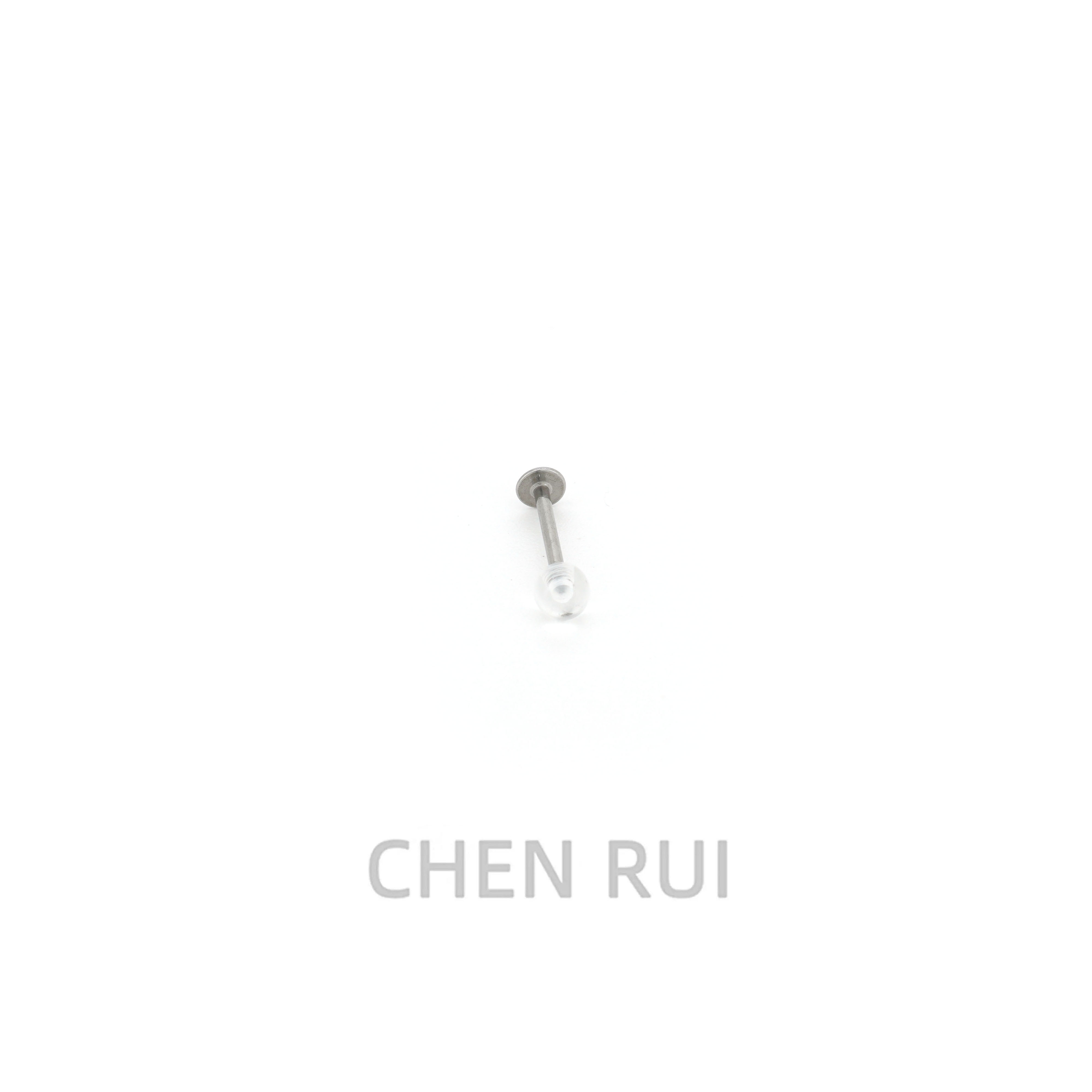 唇钉钛钢透明隐形学生直钉饰品亚文化钉子唇环可爱耳钉一体珠子