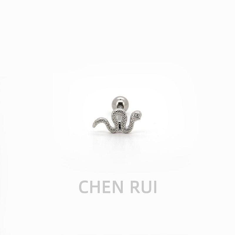 舌钉饰品可喝酒钛钢性感异形可爱14mm医用钛钢小蛇朋克辣妹