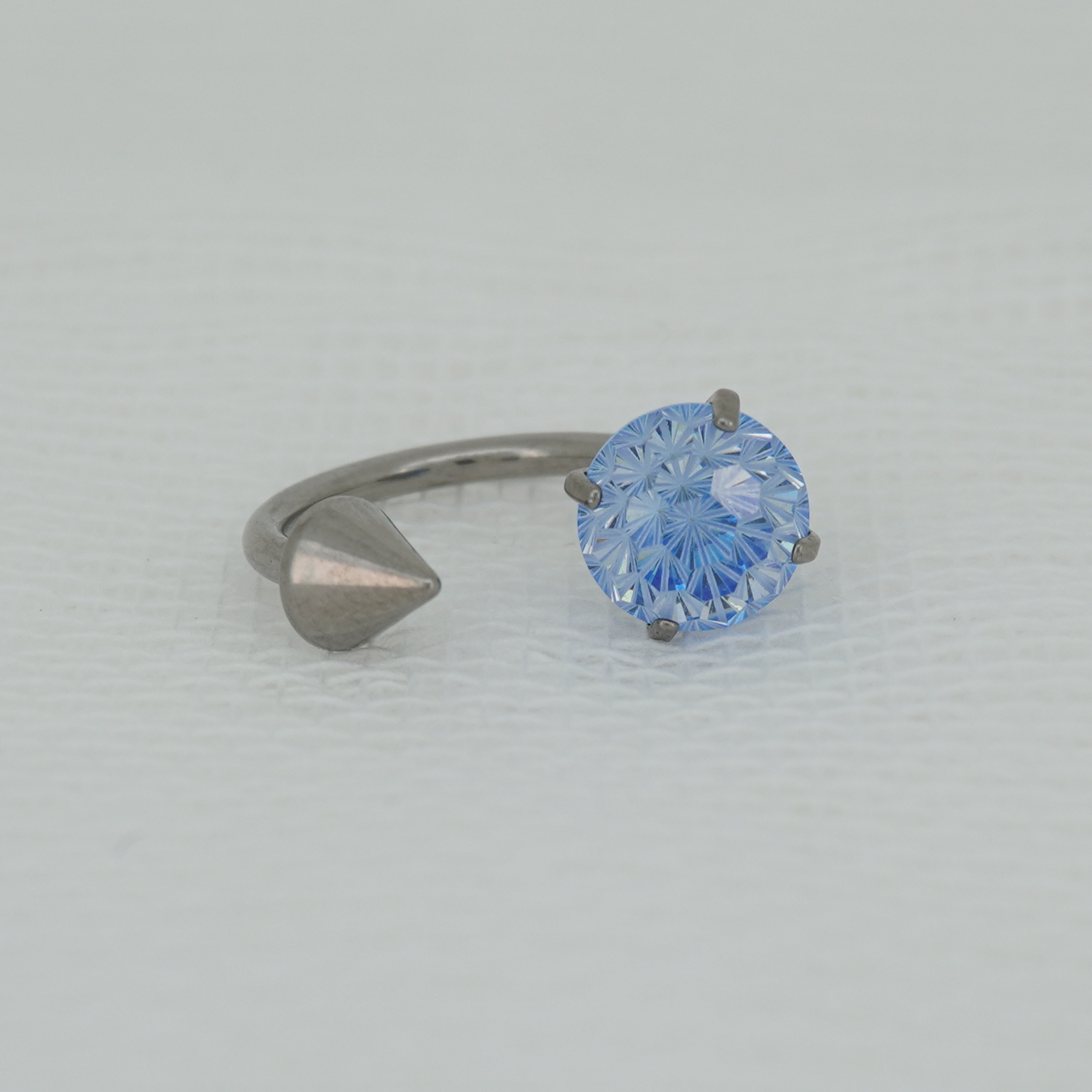 耳骨环钛合金边缘绝美独特高位马蹄u型锆石爆闪耳环设计感材质