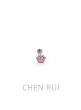 唇钉亚文化饰品小众可爱辣妹螺旋14mm钛钢直钉内螺纹防过敏钉子