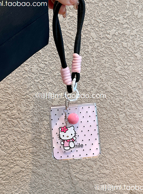 黑色波点适用三星zflip6手机壳SM-ZFlip5轻薄硬壳galaxyzflip4透明硅胶指环扣zflip3多巴胺糖果色保护套女款