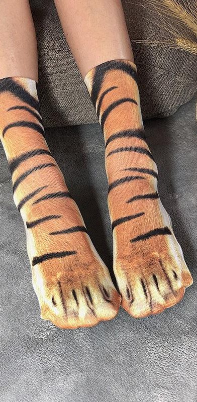 鸡爪袜子健身猫爪袜老鹰老虎狗猪女袜中筒袜个性塑形可爱p萌袜3d
