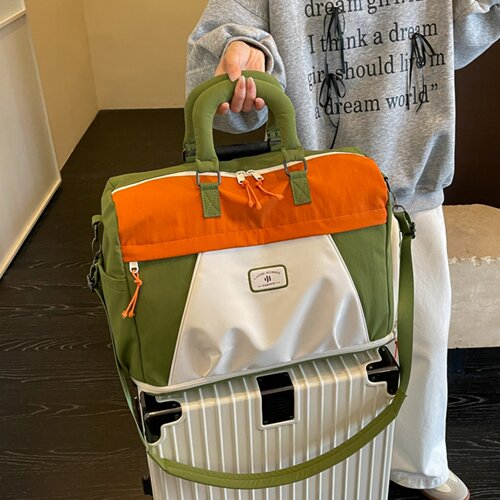 可套拉杆大容量健身旅行行李包