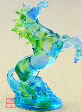 琉璃摆件生肖马工艺品风水店铺家居客厅办公马到成功创意装饰