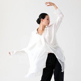 古典舞现代舞练功演出服衬衫宽松上衣男女舞蹈衬衣世界赠与我余情