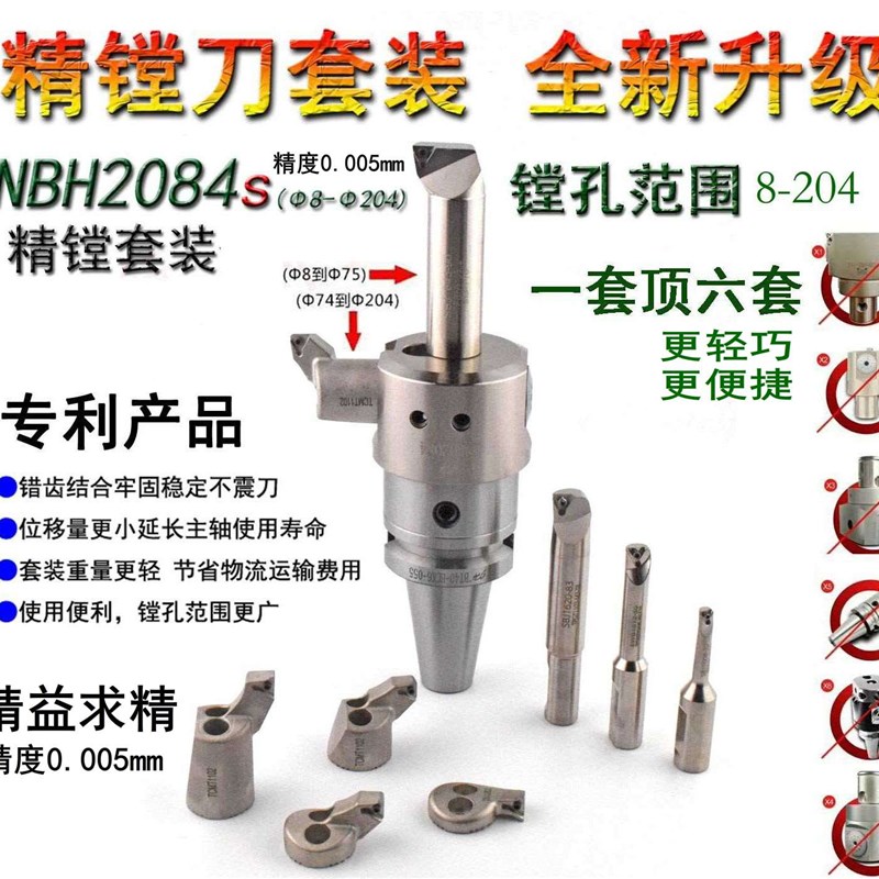 BT40 NBH2084S 微调精镗刀套装/微调精镗头/加工中心镗刀/镗孔器