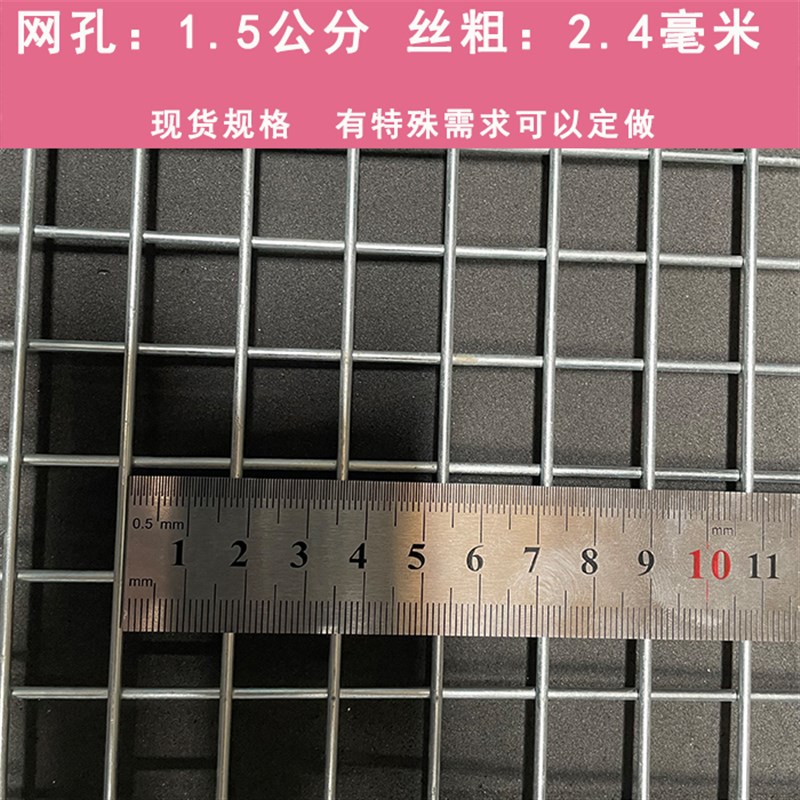 镀锌铁丝网片围栏小孔加粗焊接养殖网隔离护栏建筑网格狗笼鸽棚网