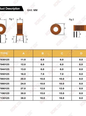 铁硅铝磁环电感T044125 直t径13MM 黑色环形线圈扼流圈 10UH-100U