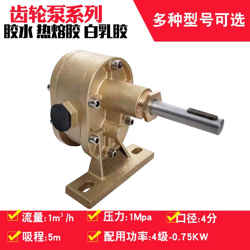 铜胶泵电动齿轮泵高粘度热溶胶泵胶水输送泵白乳胶上胶泵抽胶泵