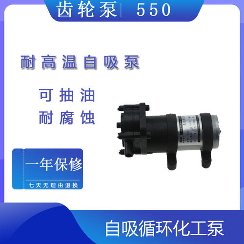 550齿轮泵耐高温化工泵循环抽油水泵12V24V微型高压抽油泵自吸泵