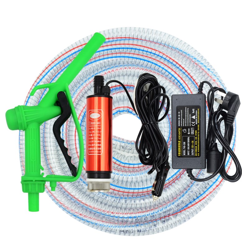 12V电动抽水泵抽油泵24v油抽子车载柴油泵220V家用小型自吸抽酒泵