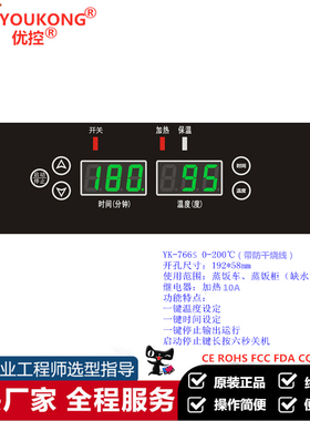 新款pt100铂金电阻超高温控制仪k型热电偶温控器消毒柜YK-1830