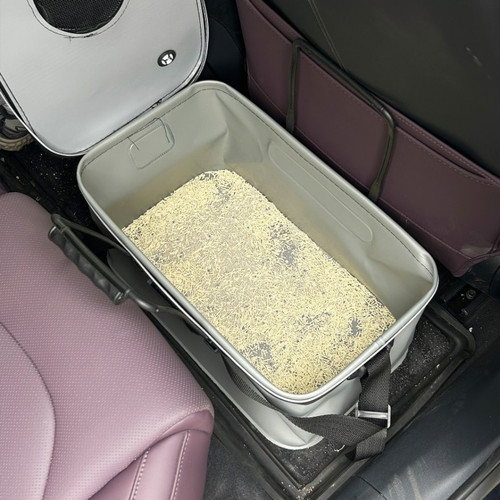 汽车载猫咪猫砂盆猫窝狗窝外出旅行长途舒适便携式可折叠装钓鱼桶