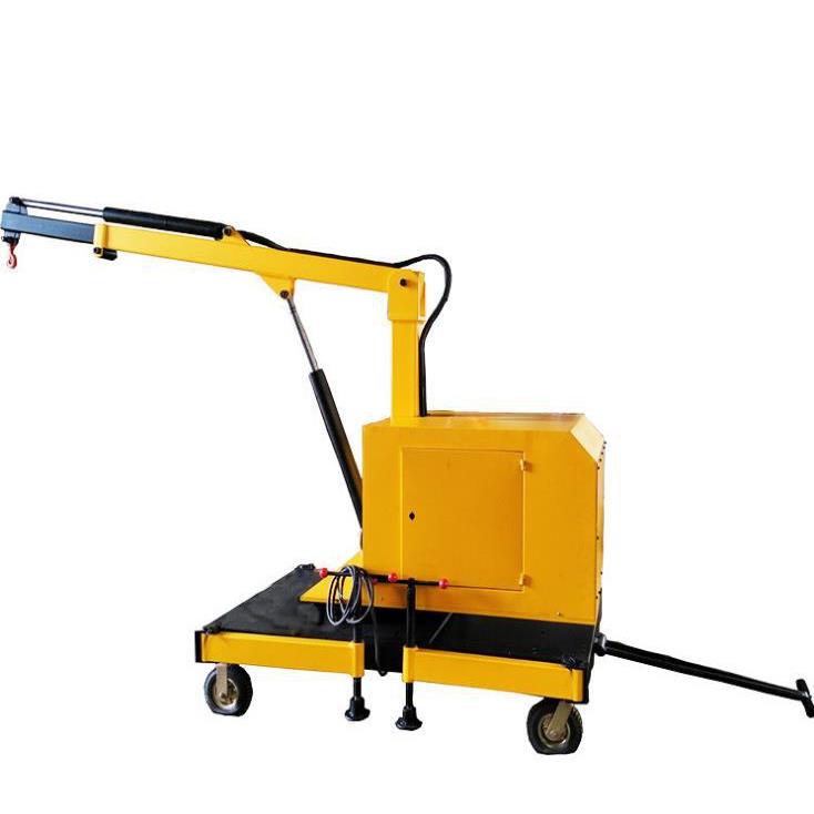 手动1T移动小吊机液压小型吊机60°旋转吊机简易起重机