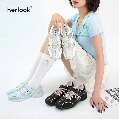HERLOOK方糖小花舒适玛丽珍鞋