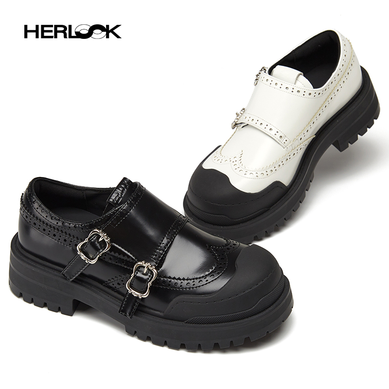 HERLOOK休闲厚底孟克乐福鞋