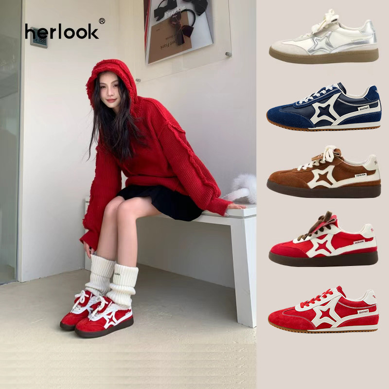 HERLOOK ���ǵ�ѵЬŮ ��ɫ ��ʽ������Ƥ���а�Ь 269Ԫ