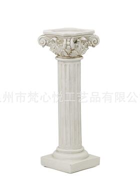欧式树脂工艺品罗马柱摆件别墅桌面拍照道具庭院花园罗马柱摆件