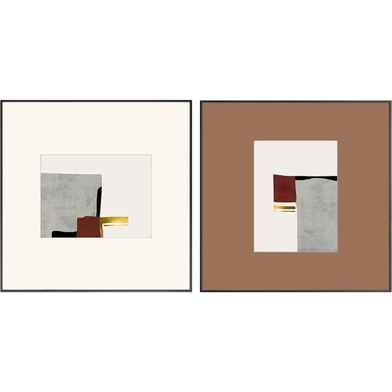 现简约抽象客厅装饰画北欧艺术咖啡色壁画餐厅饭厅挂画油画布画