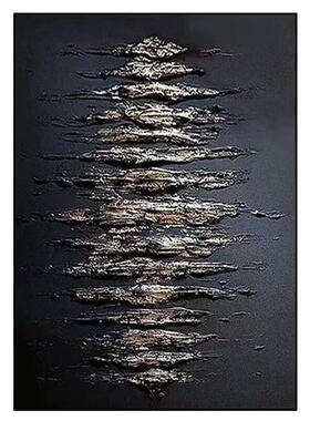 手绘油画《星辉》意式客厅沙发背景墙装饰画抽象肌理玄关挂画现