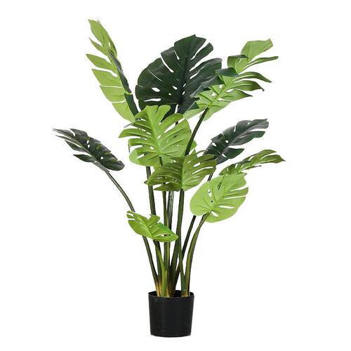 室内仿真植物优质龟背竹盆栽室内客厅陈列摆件宾酒店装饰绿植假树