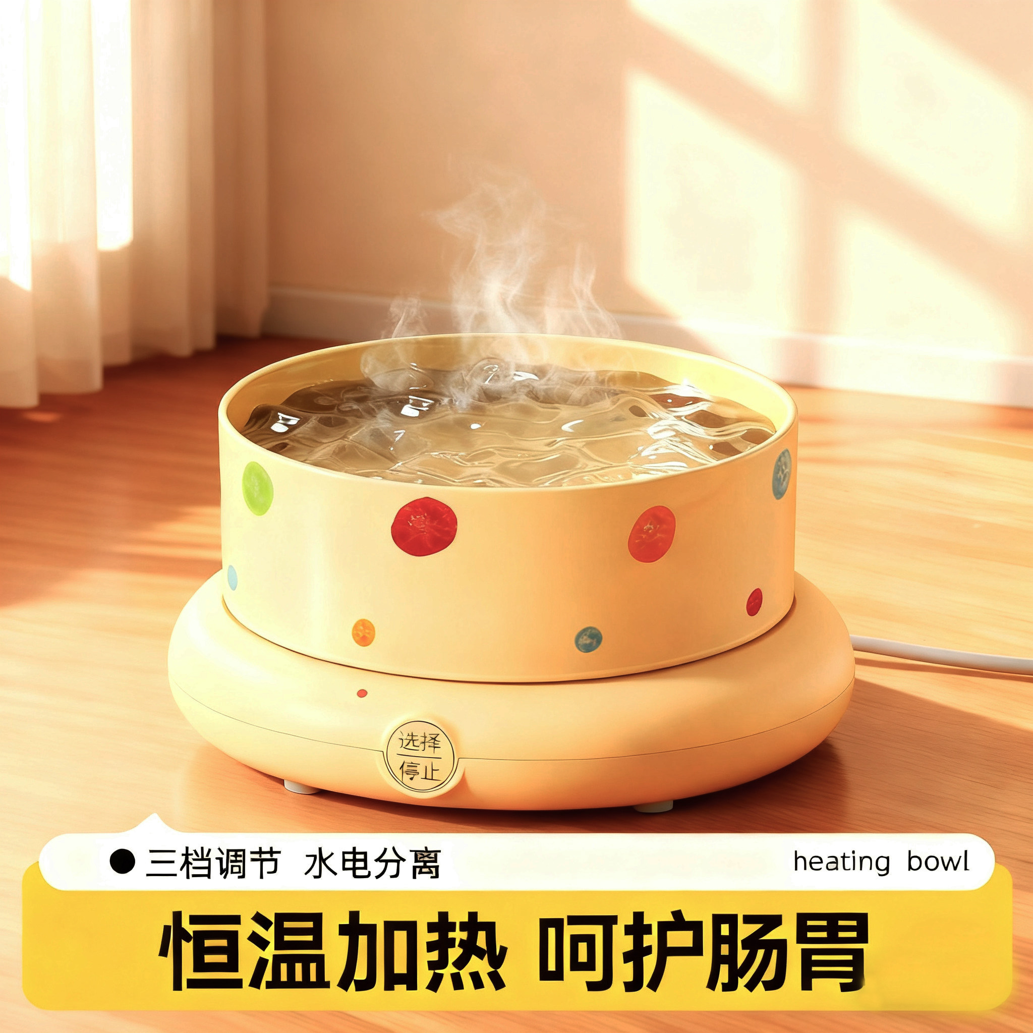 宠物饮水机恒温加热陶瓷保温碗