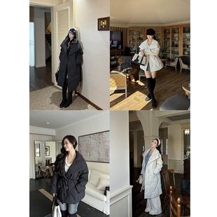 肉装小cherry 暖冬序曲 微胖大翻领收腰保暖外套冬季羽绒服长短款