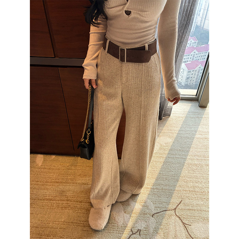 肉装小cherry 舒适至上 中高腰微胖百搭宽腰头休闲宽松直筒裤两色,女装/女士精品,休闲裤,淘宝优惠券,粉丝福利购,淘宝优惠卷