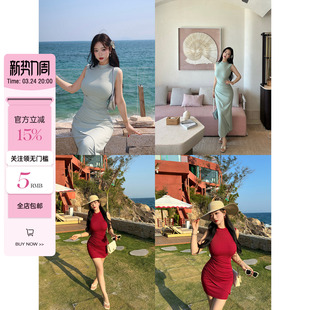 短款 肉装 小立领微胖抽褶遮肉层次感长 致命女人 连衣裙 小cherry