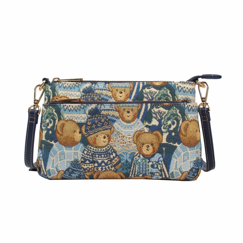 van gogh bear/梵高小熊v-018斜挎包 小方包 学院 学生 可爱 小巧