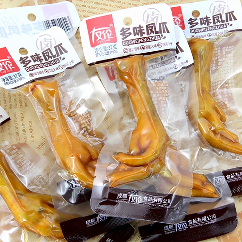 友伦32g/袋多味凤爪单个开袋即食香辣鸡爪追剧宿舍休闲小吃零食