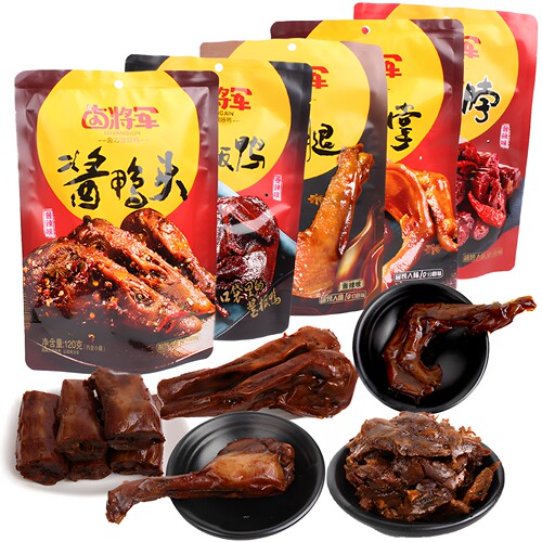 卤将军鸭掌酱辣味熟食休闲小吃