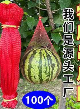 大棚吊西瓜专用网兜袋子哈密瓜冬瓜套袋红色塑料网袋批发加厚大号
