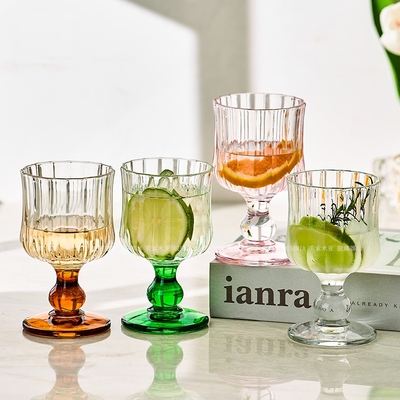 微醺小酒杯中古高脚杯果酒杯红酒杯玻璃杯啤酒杯鸡尾酒杯女高颜值