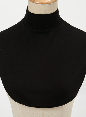 黑色灰色假领子女护颈小围脖2023新款秋冬防寒保暖搭配半高领套头