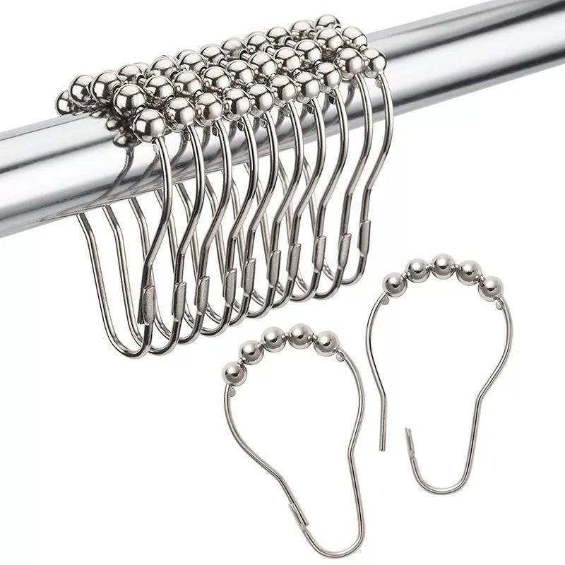 挂钩防锈配件滚珠窗帘浴帘挂环