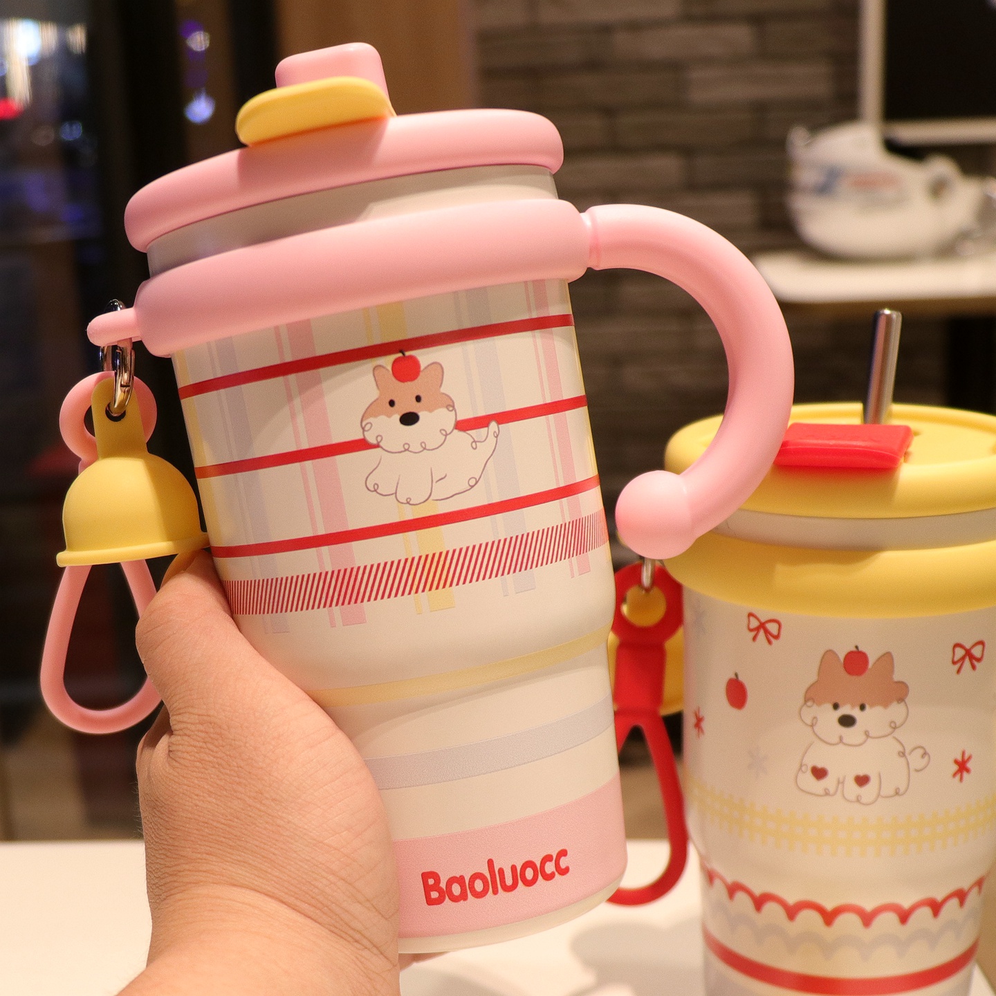 316不锈钢保温吸管杯家用牛奶杯