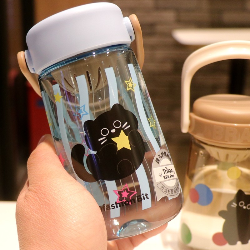 夏季塑料水杯儿童学生防摔食品级杯子2025新款小容量迷你运动茶杯