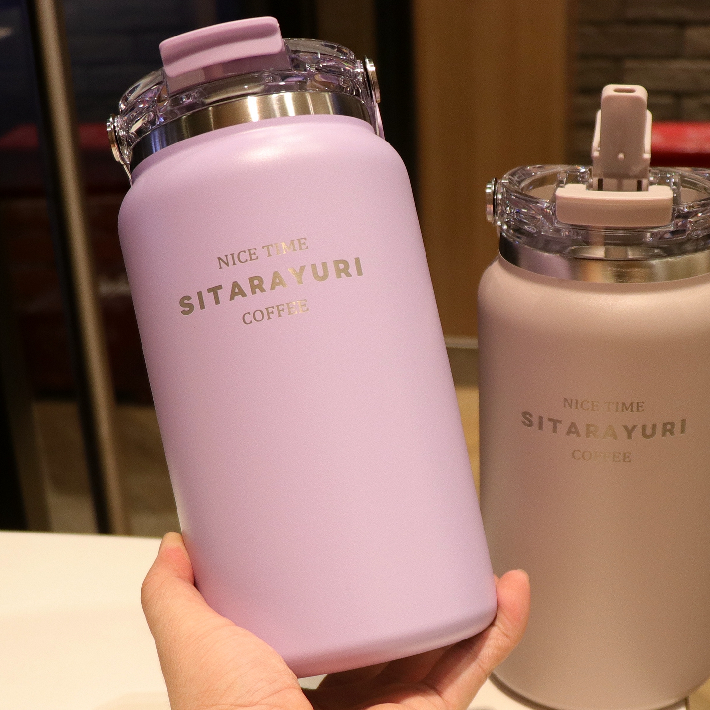 304不锈钢保温吸管杯手提式水杯
