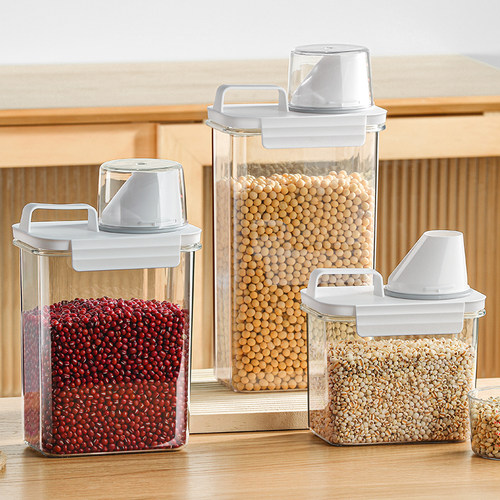 日式五谷杂粮桶大容量透明密封罐