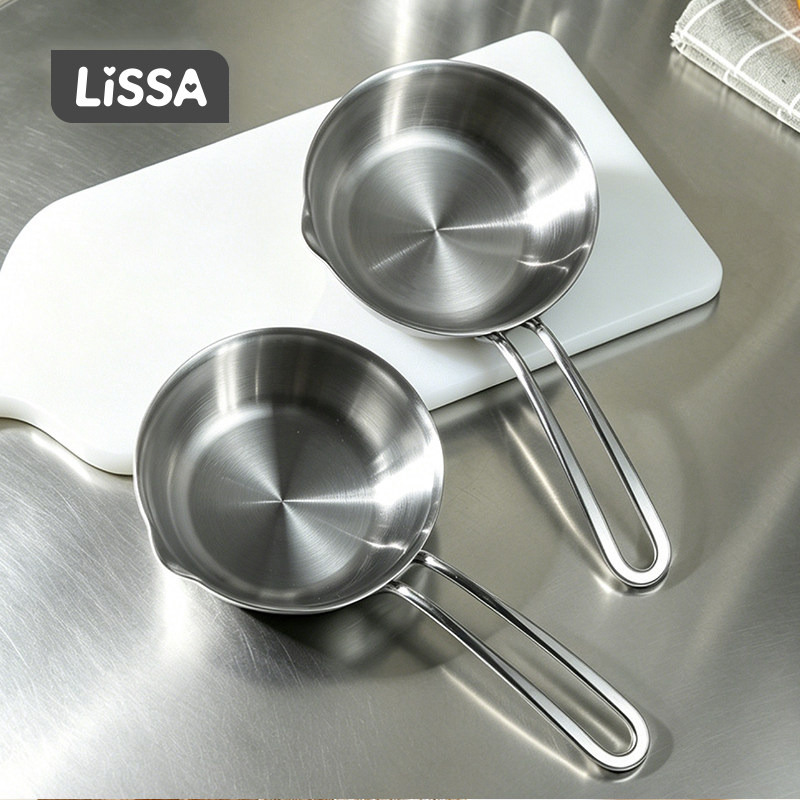 LISSA加厚304不锈钢泼油小锅图片
