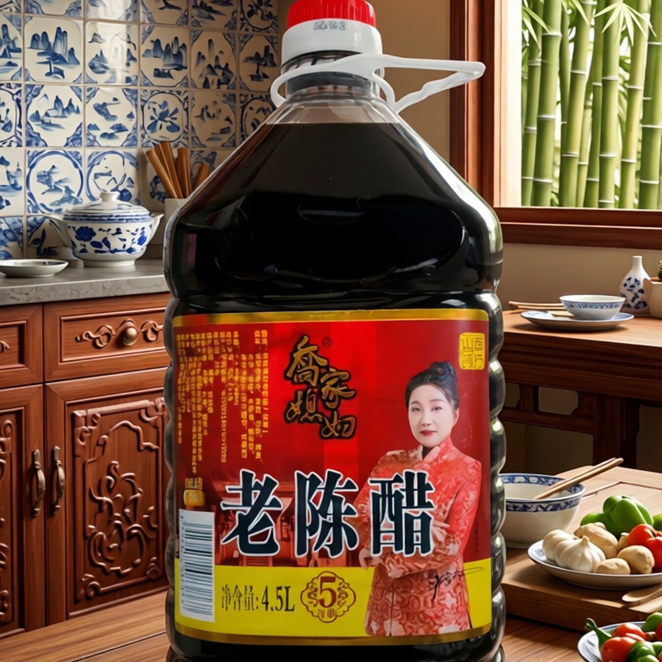 乔家媳妇9斤4.5度大桶山西特产老陈醋饺子凉拌醋家用纯粮酿造商用