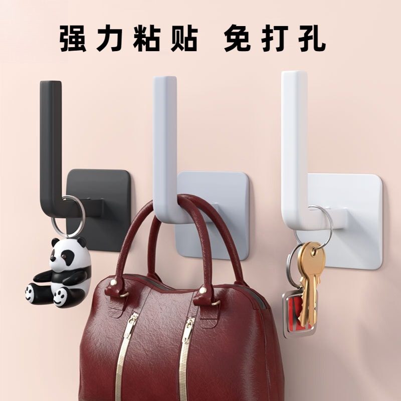 免打孔挂钩无痕强力粘钩玄关衣帽卫生间墙壁门后创意多功能挂衣架