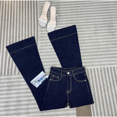 微喇牛仔裤女秋冬季小个子2025新款不掉色高腰显瘦弹力喇叭裤子