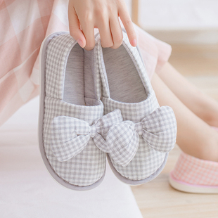 女 月子鞋 夏季 薄款 产后包跟孕妇产妇防滑软底春秋7月份8家居棉拖鞋