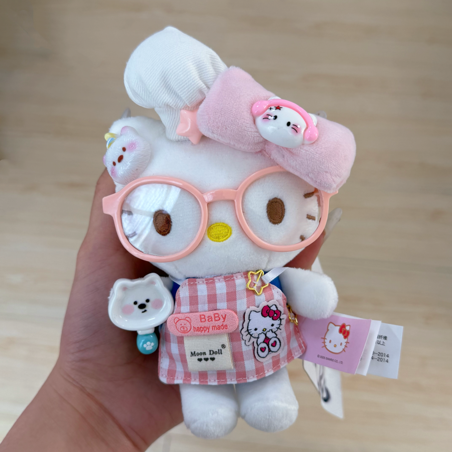 正版粉色甜品师HelloKitty包挂件钥匙扣玩偶公仔送女生闺蜜KT挂件