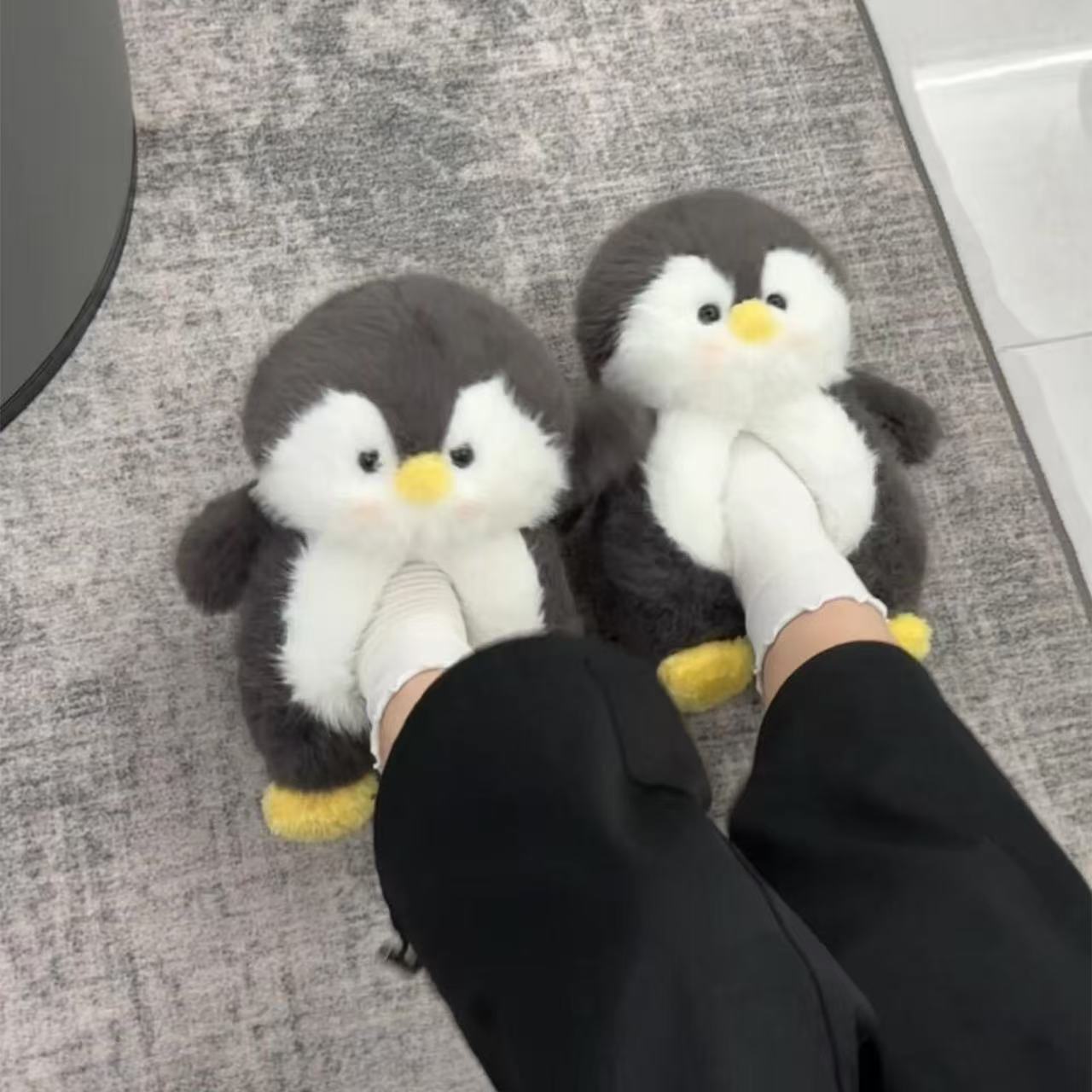 小企鹅棉拖冬季防滑软底